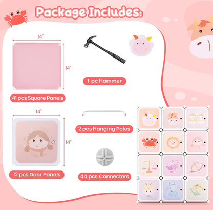 12 Cube Closet Shelves Comoe for kids