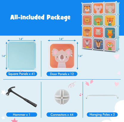 12 Cube Closet Shelves Comoe for kids