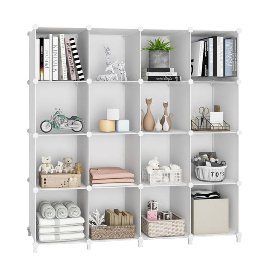Cube Storage Organizer, DIY Portable 16-Cube Closet Clothes Organizer and Storage Shelving, Modular