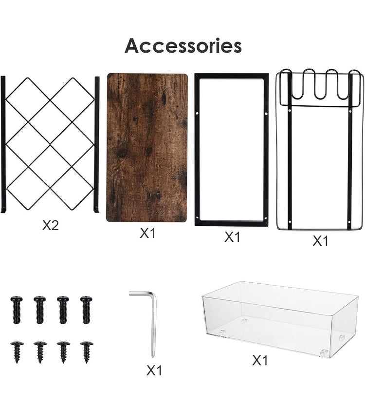 Redwine Rack Bottle Organizer, Hold 8 Bottles and 4 Glass Cup Rack Redwine Holder, Freestanding Wine Rack for Home, Kitchen, Bar, Wine Cellar, Cabinet