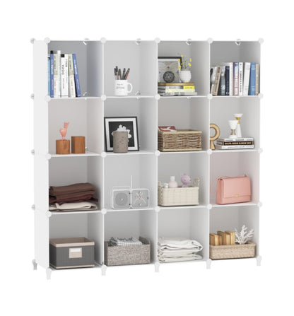 Cube Storage Organizer, DIY Portable 16-Cube Closet Clothes Organizer and Storage Shelving, Modular