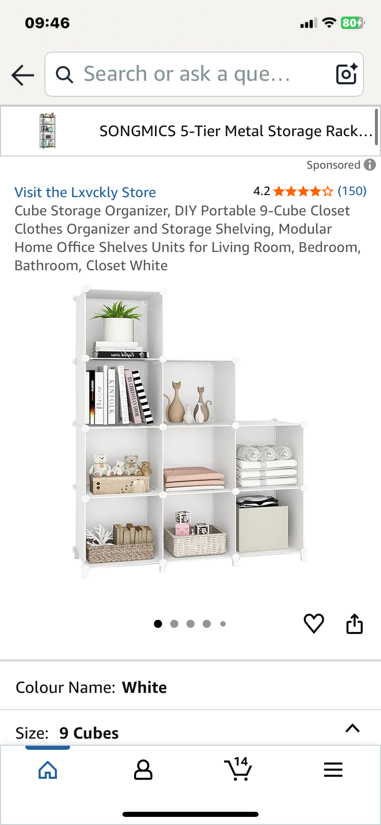 Cube Storage Organizer, DIY Portable 9-Cube Closet Clothes Organizer and Storage Shelving, Modular