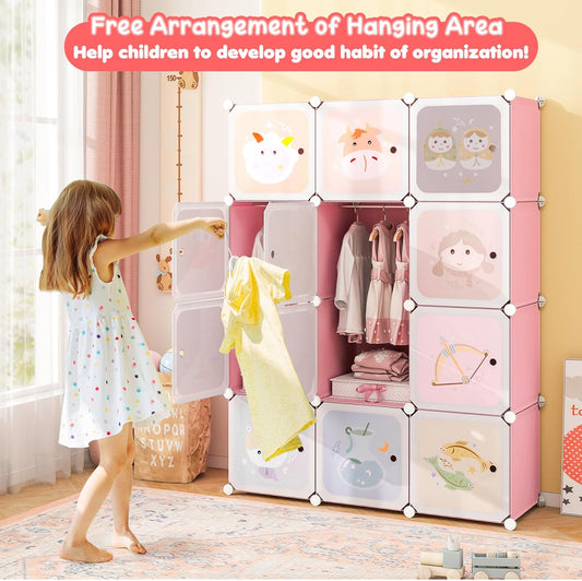 12 Cube Closet Shelves Comoe for kids