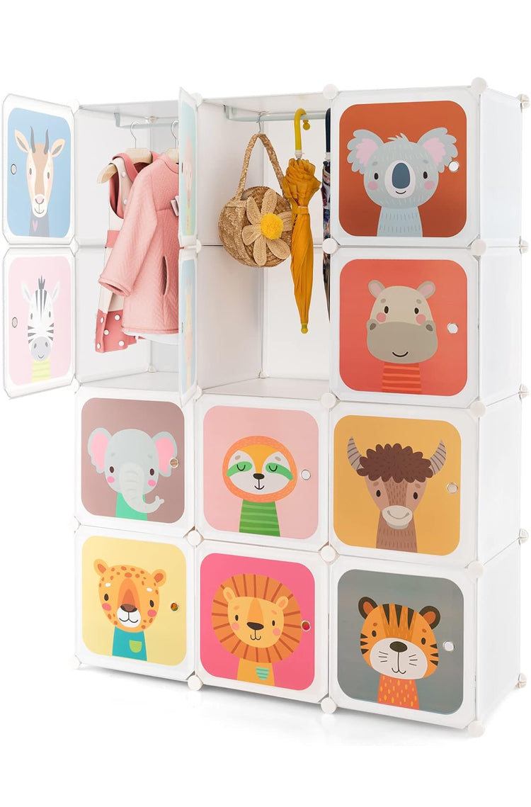 12 Cube Closet Shelves Comoe White For kids