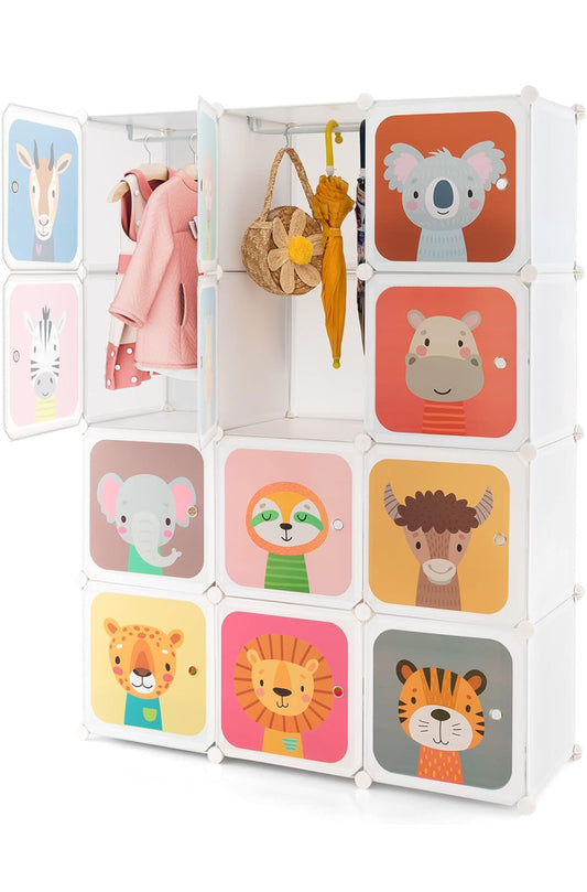 12 Cube Closet Shelves Comoe White For kids