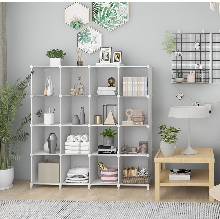 Cube Storage Organizer, DIY Portable 16-Cube Closet Clothes Organizer and Storage Shelving, Modular