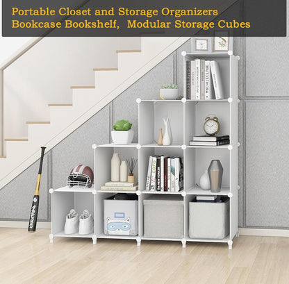 Cube Storage Organizer, DIY Portable 12-Cube Closet Clothes Organizer and Storage Shelving, Modular