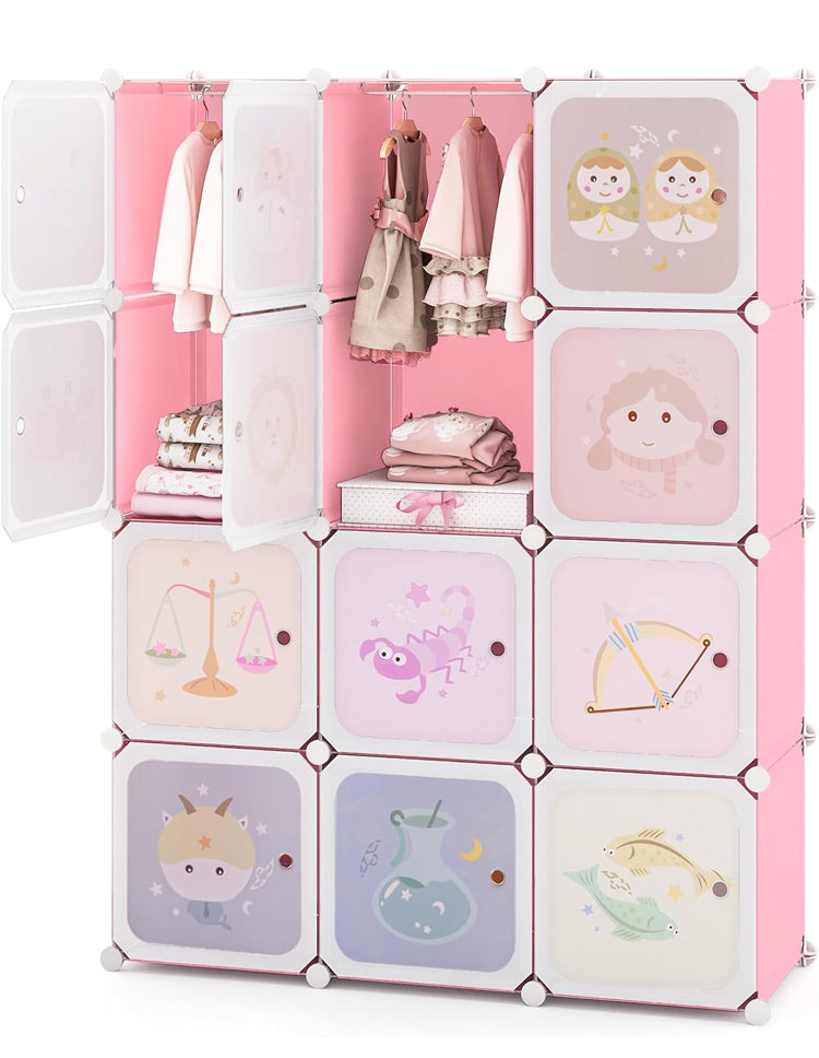 12 Cube Closet Shelves Comoe for kids