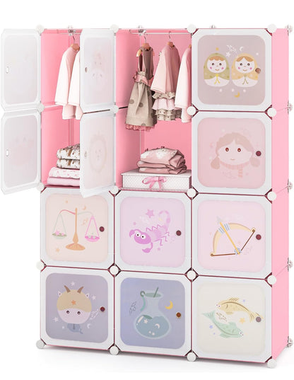 12 Cube Closet Shelves Comoe for kids