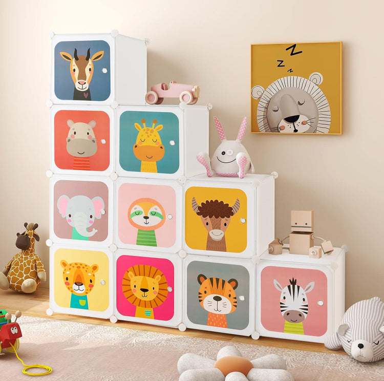12 Cube Closet Shelves Comoe White For kids