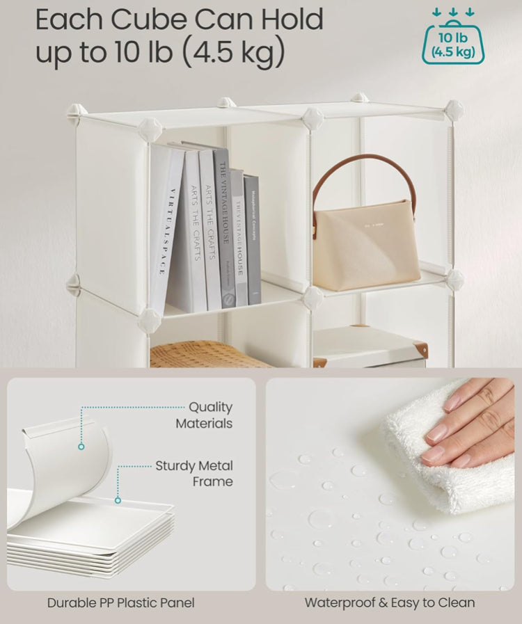 12 Cube Closet Shelves Comoe White