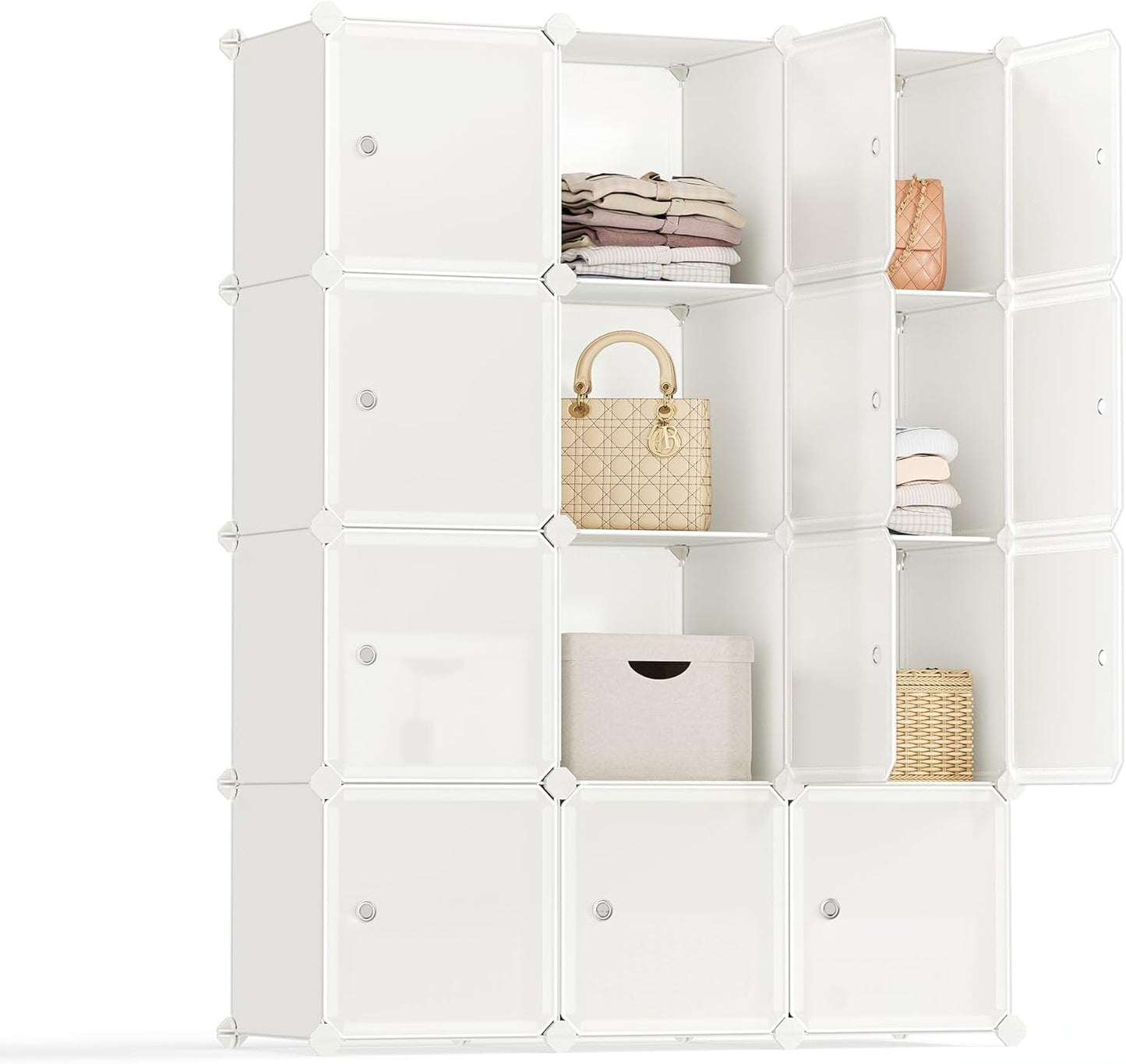 12 Cube Closet Shelves Comoe White
