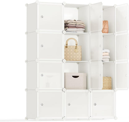12 Cube Closet Shelves Comoe White